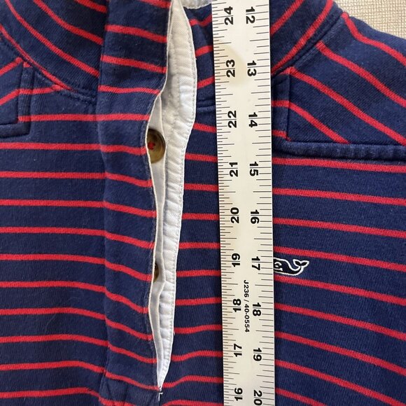 Vineyard Vines 1/4 Botton Pullover Men's  Large Striped Long Sleeve Sweater - Picture 11 of 16